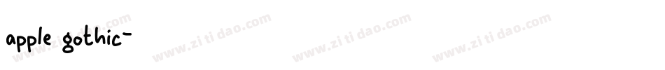 apple gothic字体转换